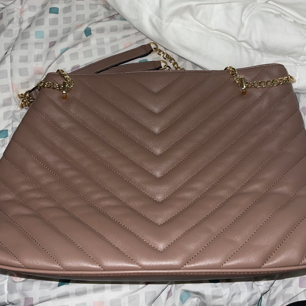 A new day mauve/purple gold chain purse